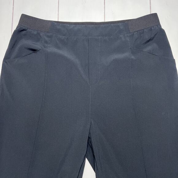 Soft Surroundings Stretch Ankle Zip Pants SIZE L Black Pull On Joggers - Picture 7 of 15